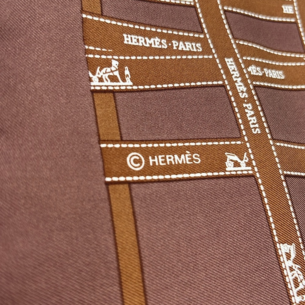 Hermes Ribbon Scarf and Box 16.5” x 16.5” - Picture 9 of 12